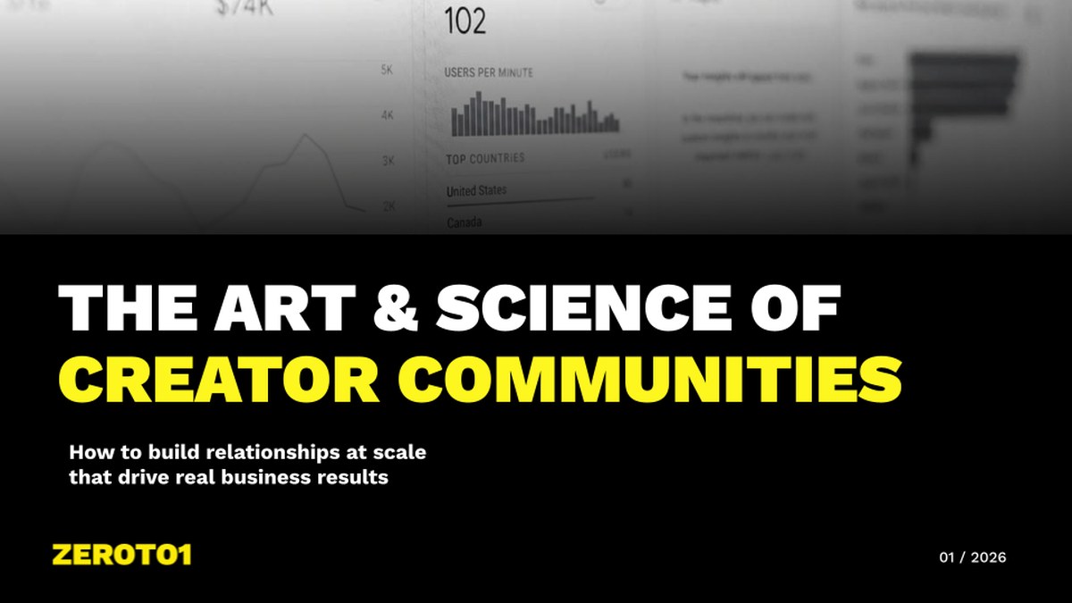 The Art and Science of Creator Communities